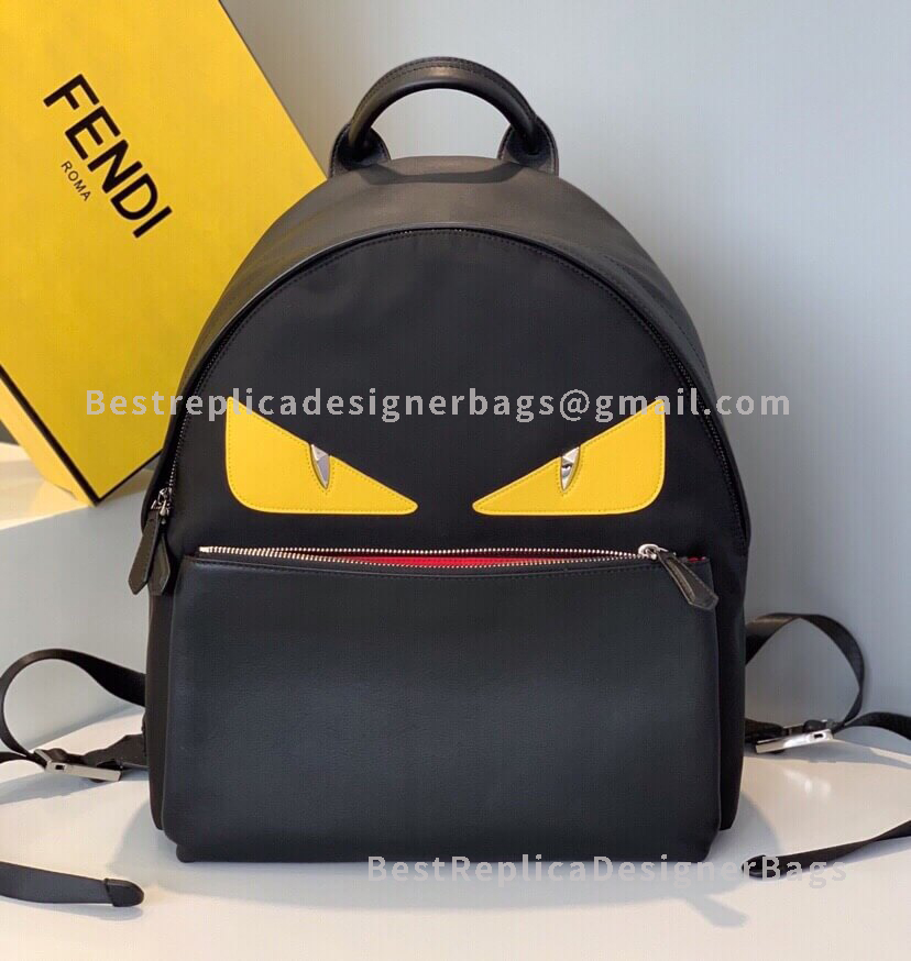 Fendi Black Nylon And Leather Backpack 2315